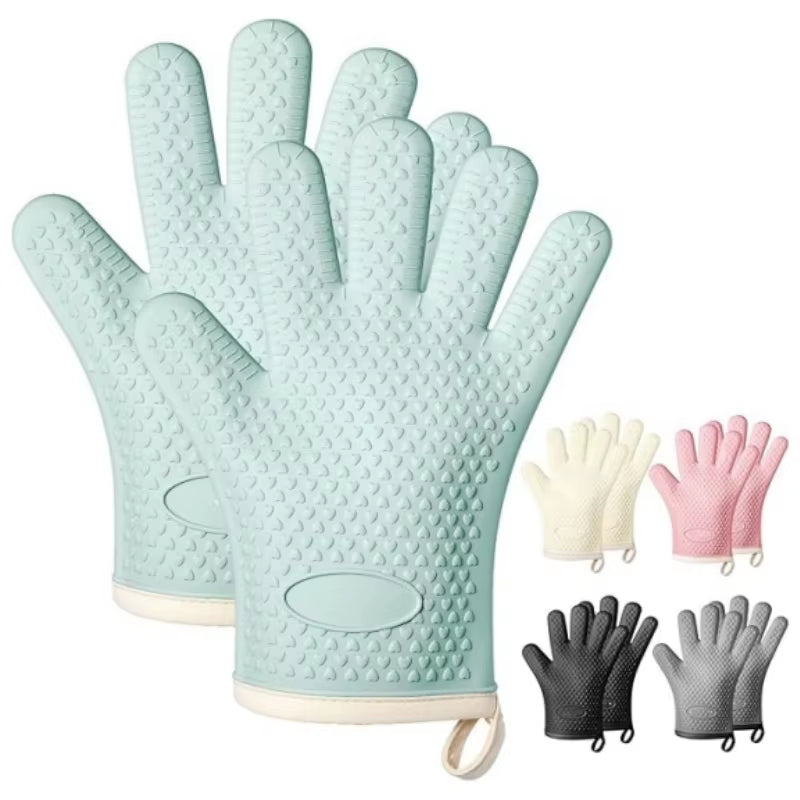Premium Silicone Heat-Resistant Kitchen Gloves BBQ