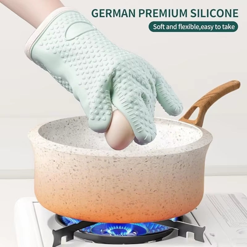 Premium Silicone Heat-Resistant Kitchen Gloves BBQ