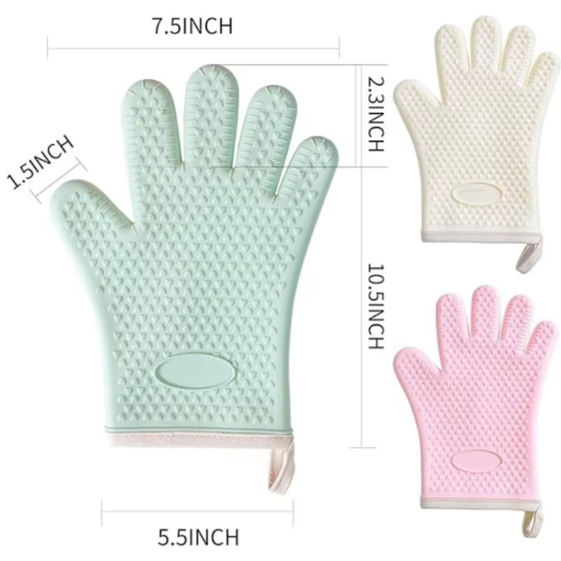 Premium Silicone Heat-Resistant Kitchen Gloves BBQ