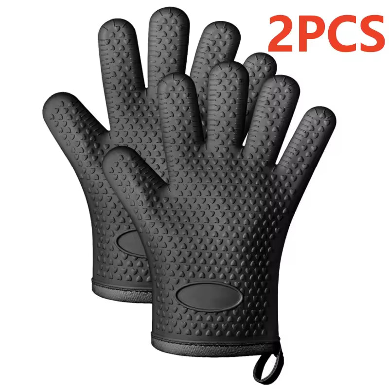 Premium Silicone Heat-Resistant Kitchen Gloves BBQ